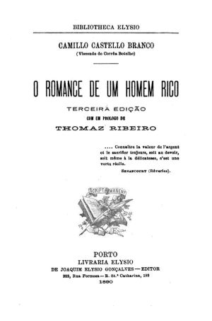 [Gutenberg 63461] • O Romance de um Homem Rico